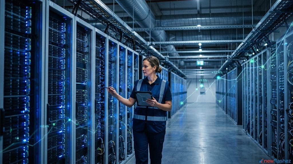 Wall Street AI Investments Surge with Billions Poured in Throughout 2026 1 Data center infrastructure driving Wall Street AI investments and capital allocation in 2026.