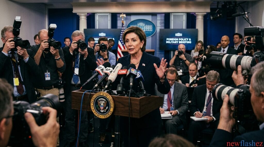President Trump Dismisses Iran Conflict as ‘Little War’ Amid Military Escalation Presidential press briefing room addressing the Trump Iran Conflict