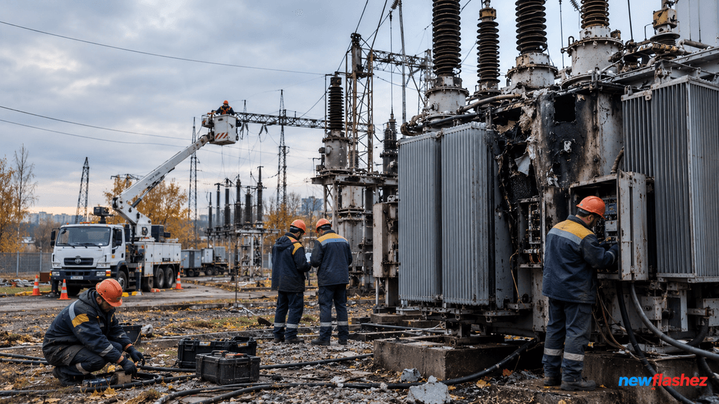 Ukrainian engineers repair energy infrastructure amid Ukraine-Russia energy ceasefire uncertainty
